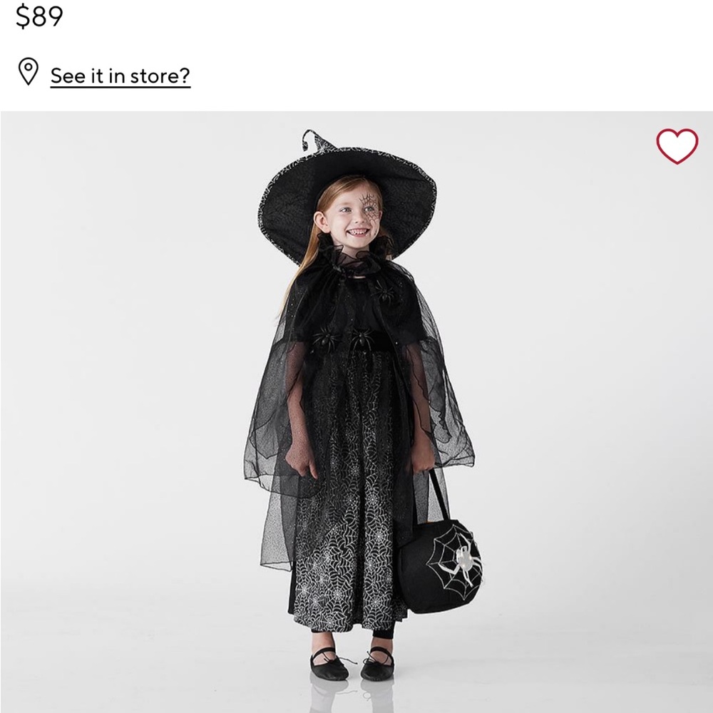 Pottery Barn Kids Black Witch Costume